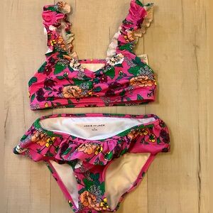 Janie‎ and Jack Pink Floral Bikini Set
